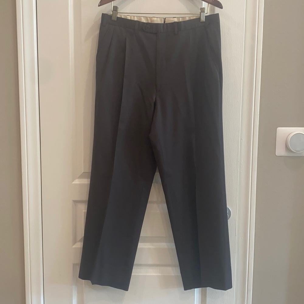 AUTHENTIC BRIONI MENS BLACK PANTS 34x30